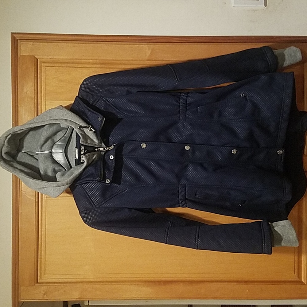 STEVE MADDEN  HOODIE JACKET BLUE WOMAN'S SIZE LARGE